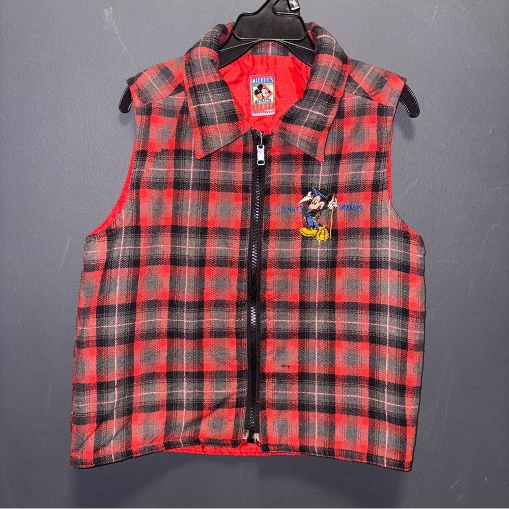 Vintage 1990s Disney Mickey Mouse Ranger Mickey Embroidery Red Black Size 5T